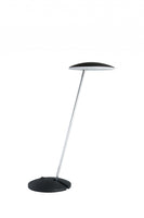 Black Metal Desk Lamp with Flat Shade