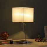 22? Industrial Square Metal Table Lamp with USB Port