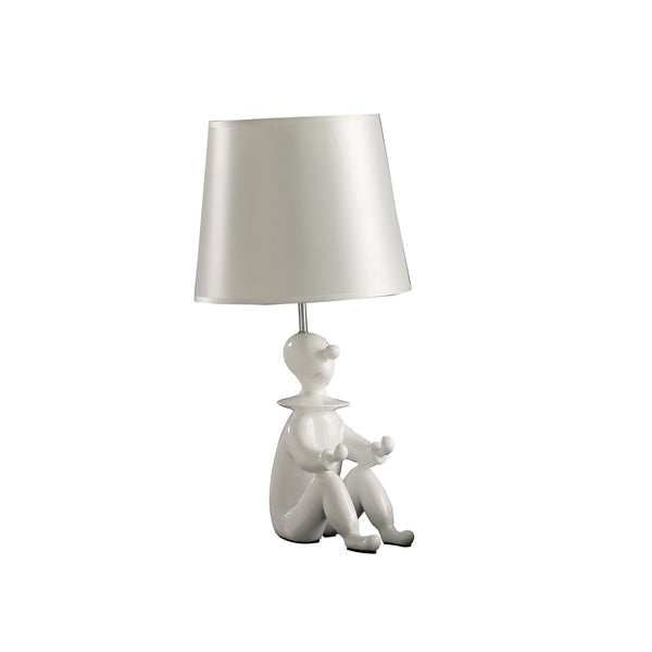 21? White Sculptural Clown Phone Holder Desk Lamp
