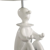 21? White Sculptural Clown Phone Holder Desk Lamp