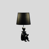 21? Black Sculptural Clown Phone Holder Desk Lamp