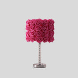18? Red Roses Acrylic And Metal Table Lamp