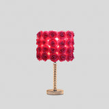 18? Red Roses Acrylic And Metal Table Lamp