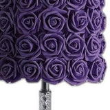 18? Lavender Roses Acrylic And Metal Table Lamp