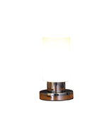 9? Classic Glass And Metal Cylinder Table Lamp