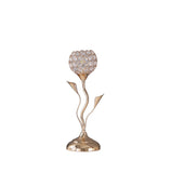 14? Glam Rose Gold and Bling Flower Metal Table Lamp