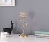 14? Glam Rose Gold and Bling Flower Metal Table Lamp
