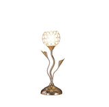 14? Glam Rose Gold and Bling Flower Metal Table Lamp