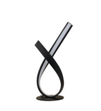 17? Black Abstract Ribbon Metal Lamp With UV Light