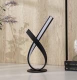 17? Black Abstract Ribbon Metal Lamp With UV Light