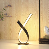 17? Black Abstract Ribbon Metal Lamp With UV Light