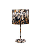 19? Modern Faux Tiger Print Suede Table Lamp