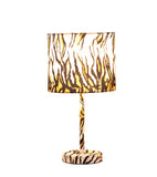 19? Modern Faux Tiger Print Suede Table Lamp