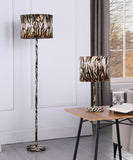 19? Modern Faux Tiger Print Suede Table Lamp