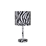 19? Modern Faux Zebra Print Suede Table Lamp