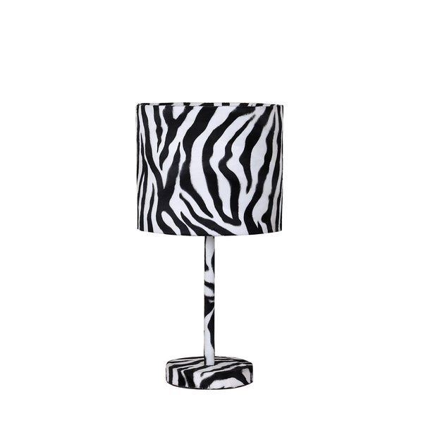 19? Modern Faux Zebra Print Suede Table Lamp