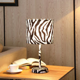 19? Modern Faux Zebra Print Suede Table Lamp