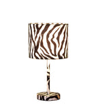 19? Modern Faux Zebra Print Suede Table Lamp