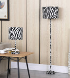 19? Modern Faux Zebra Print Suede Table Lamp