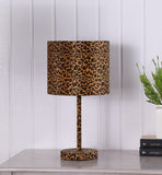 19? Modern Faux Leopard Print Suede Table Lamp