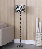 59? Mod Black and White Faux Zebra Floor Lamp