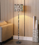 59? Mod Black and White Faux Zebra Floor Lamp