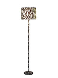 59? Mod Black and White Faux Zebra Floor Lamp