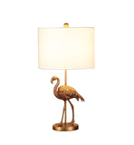 26? Antiqued Gold Resin Flamingo Table Lamp