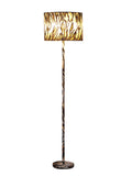 59? Mod Beige Black and Brown Faux Tiger Floor Lamp