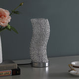 12? Contemporary Aluminum Wire Squiggle Table Lamp