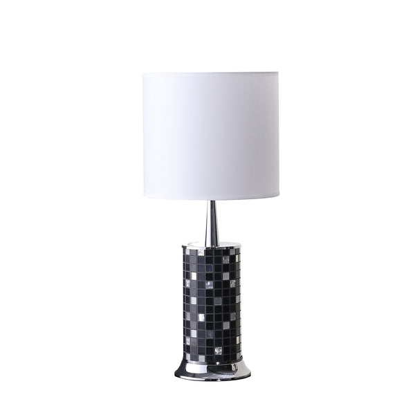 24? Dark Tones Metal And Glass Mosaic Table Lamp