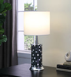24? Dark Tones Metal And Glass Mosaic Table Lamp