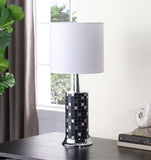 24? Dark Tones Metal And Glass Mosaic Table Lamp