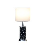 24? Dark Tones Metal And Glass Mosaic Table Lamp