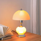 24? Pale Pink Crackle Glass Table Lamp with Nightlight