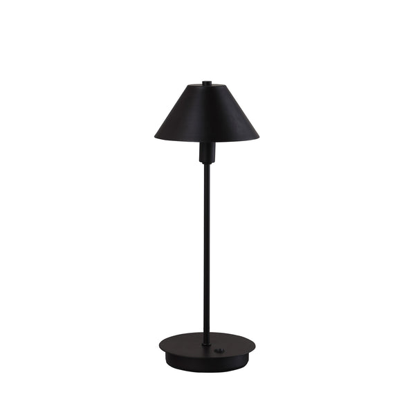 18? Industrial Matte Black Nickel Table Lamp