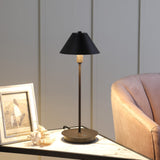 18? Industrial Matte Black Nickel Table Lamp
