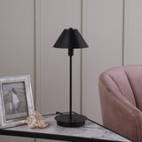18? Industrial Matte Black Nickel Table Lamp
