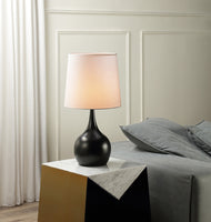 Minimalist Black Table Lamp with Touch Switch