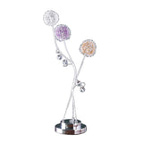 28? Modern Three Light Floral Metal Table Lamp