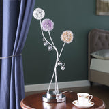 28? Modern Three Light Floral Metal Table Lamp