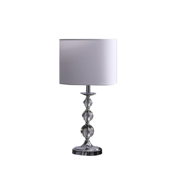 20? Modern Crystal Orbs And Metal Table Lamp