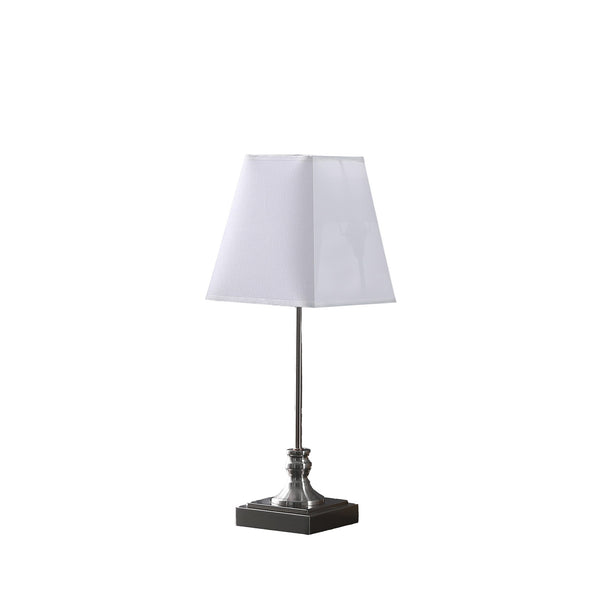19? Classic Silver Table Lamp With Nickel Finish
