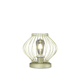 10? Industrial Gold Metal Open Cage Table Lamp