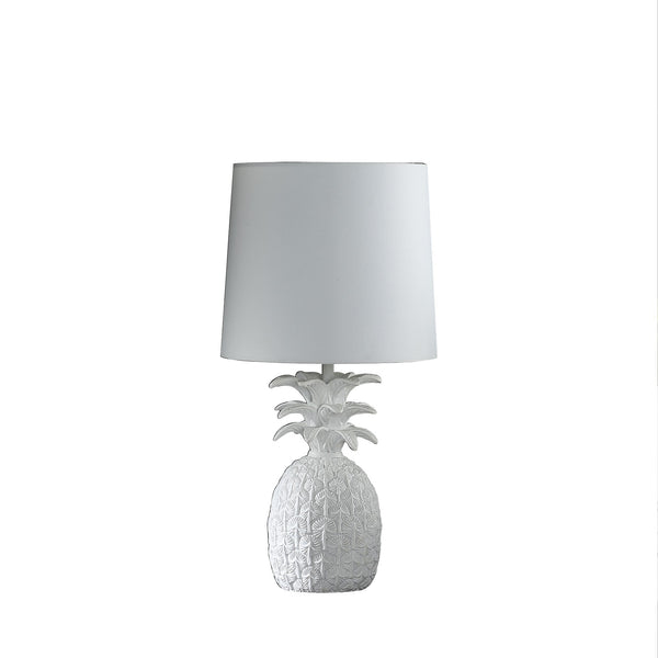 17? White Sculptural Pineapple Table Lamp
