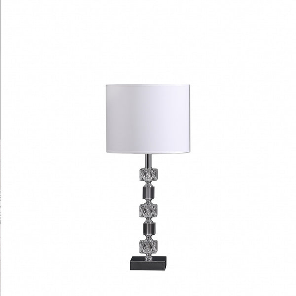 20? Luxurious Crystal And Steel Table Lamp
