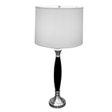 Silver and Black Metal Table Lamp