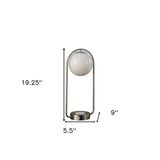19" Silver Clip Globe USB Table Lamp