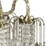 Two Tier Crystal and Brass Hanging Chandelier Light