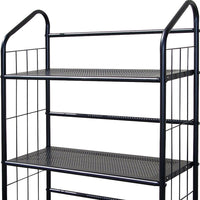 Black 3 Shelf Metal Standing Book Shelf